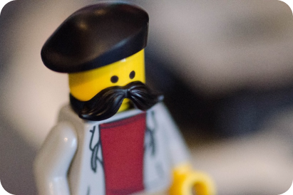 Lego man with beret