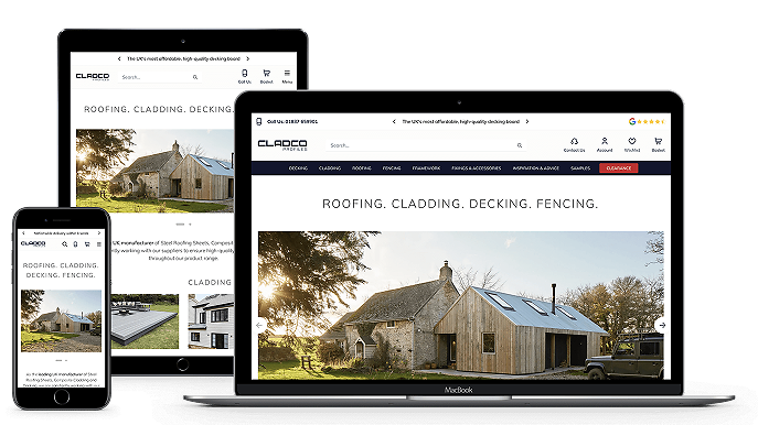 Cladco responsive on 3 devices