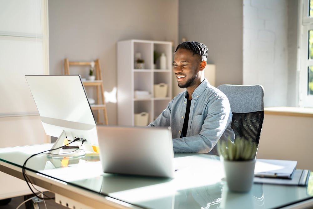 Man working at a desk
