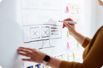 Women designing plan of action