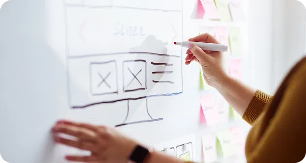 Women designing plan of action