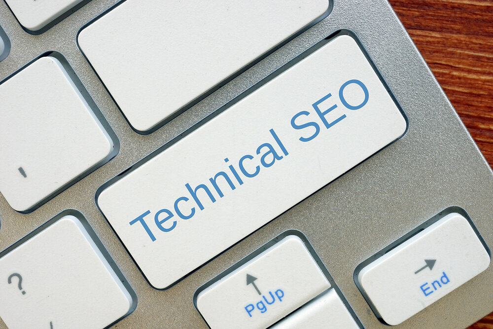 technical seo button on keyboard