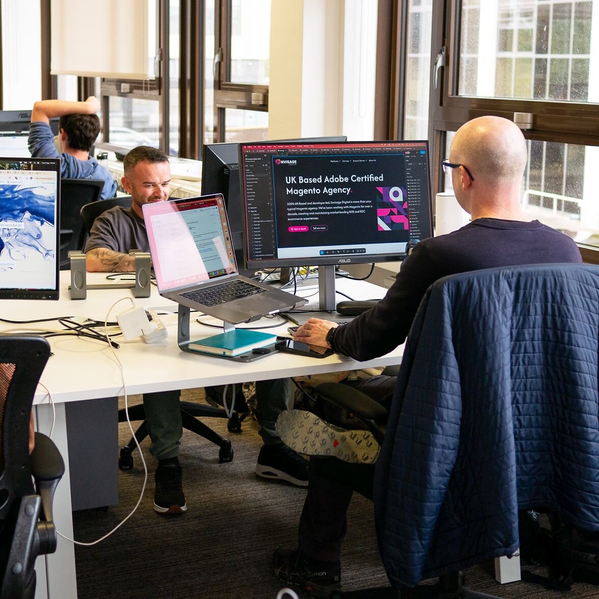 Team at Envisage Digital in the office