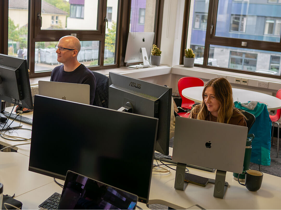 People working on computers